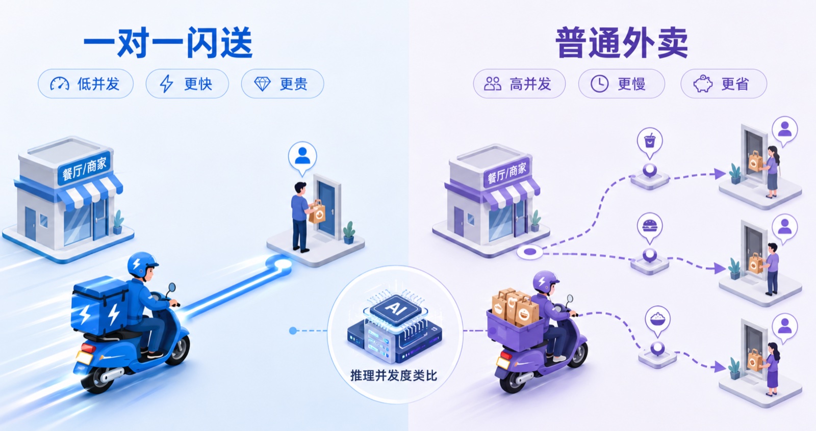 推理并发度类比外卖
